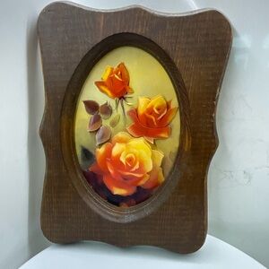 Vintage MCM Marjorie Sharp Victorian Floral Hand-cut 3D Decoupage Appliqués Folk